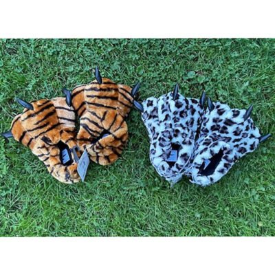 Tofflor tiger & snöleopard till barn